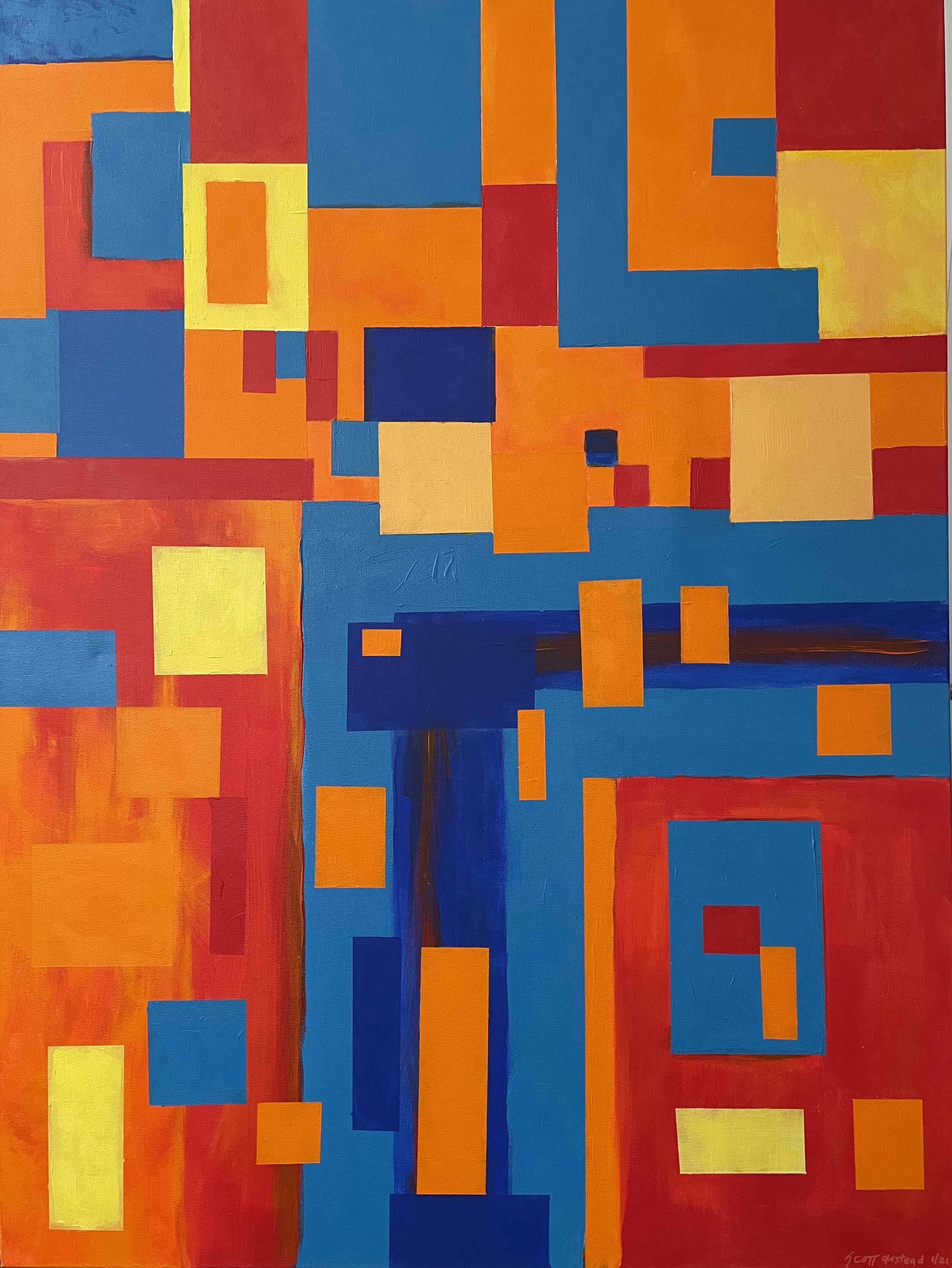 Slightly Leaning 30x 40" acrylic on canvas